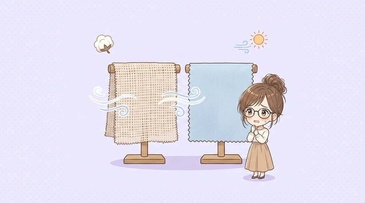 素材と通気性の違いを比較