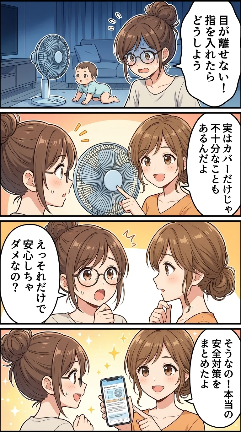 赤ちゃん 扇風機 指
