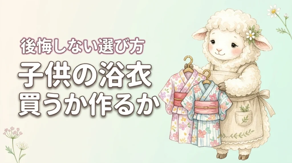 子供の浴衣、買うか作るかで迷ったら？後悔しない選び方のコツ