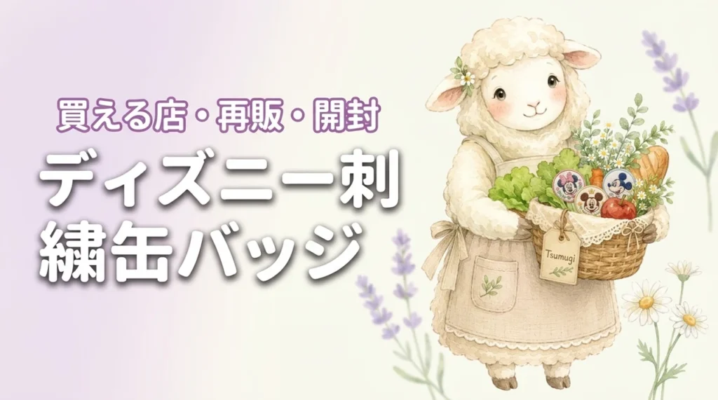 ディズニー刺繍缶バッジビスケットはどこで買える？再販情報と開封結果を徹底レポート