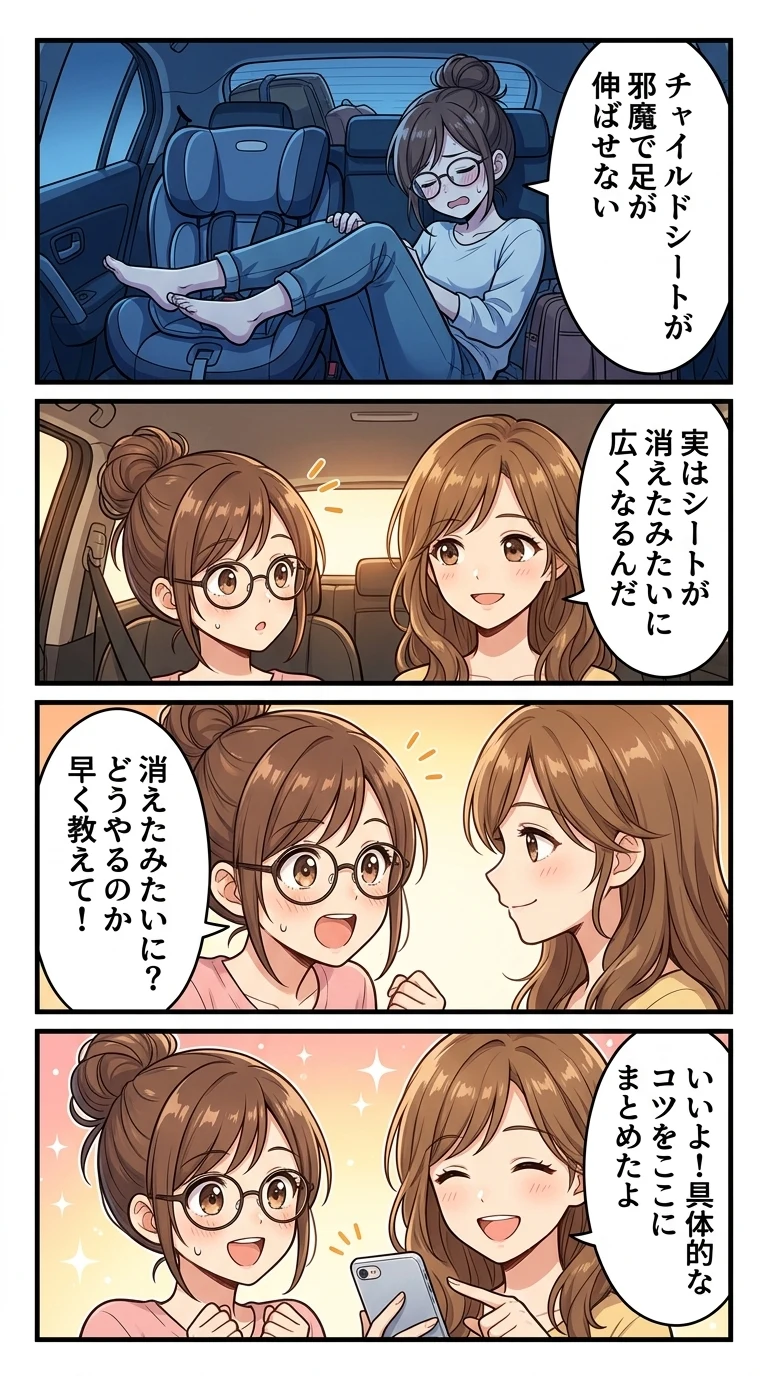 車中泊 チャイルドシート どうする