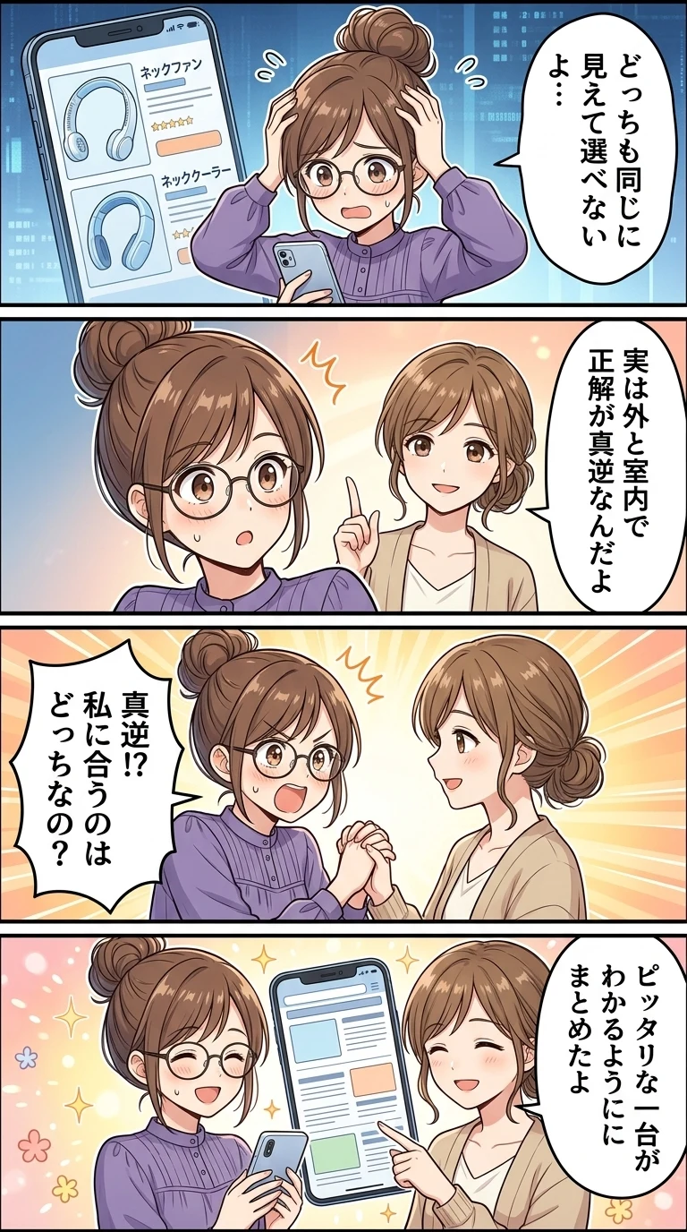 首掛け扇風機 ネッククーラー 違い