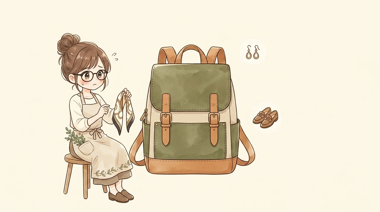 リュックを大人っぽく見せるコーデ術