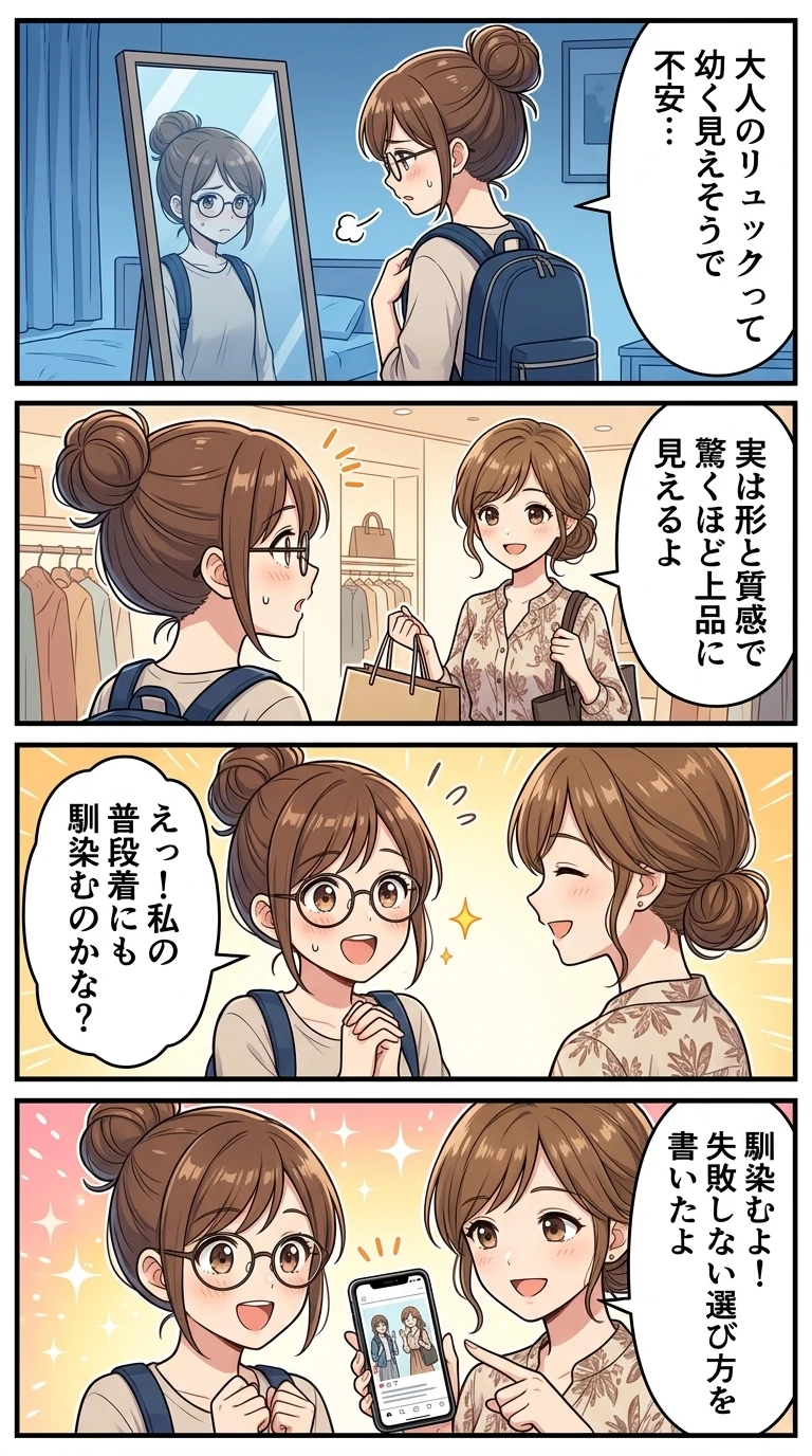 40代 リュック 女性 カジュアル