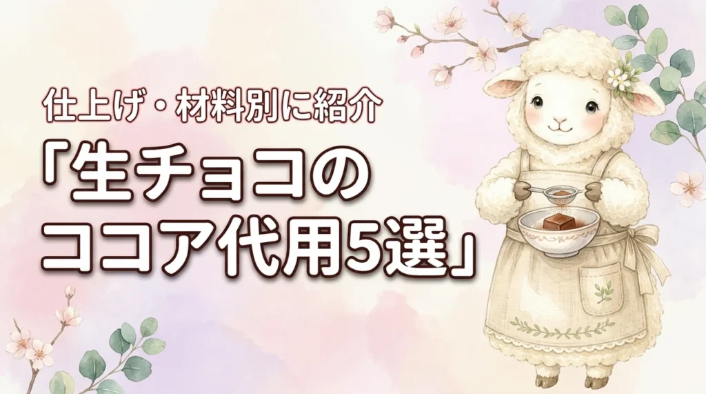 生チョコのココアパウダー代用5選！仕上げと材料別に使えるアイテムを紹介