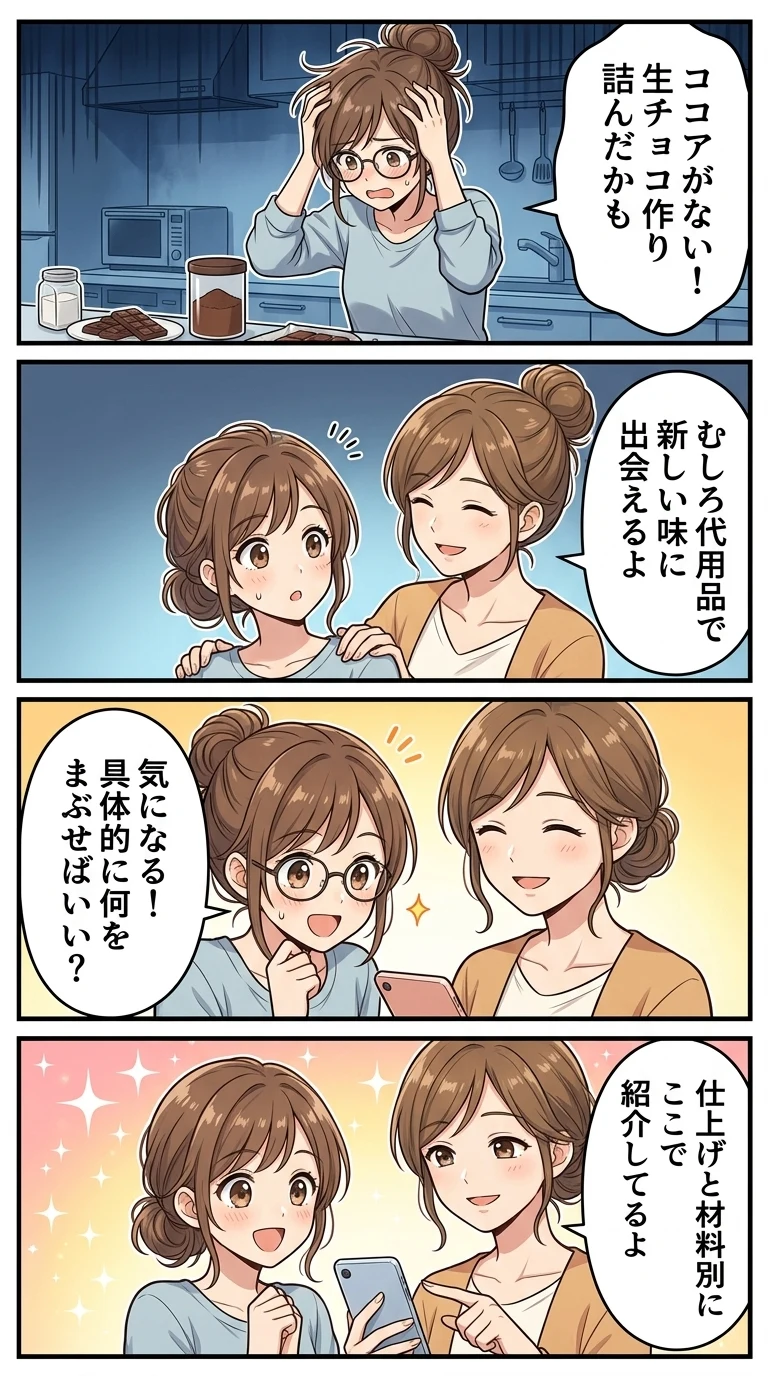 生チョコココアパウダー代用