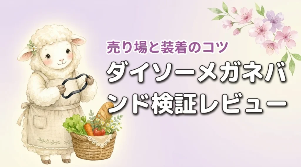 ダイソーメガネバンドは本当に使える？売り場と装着のコツを実際にチェックしてみた