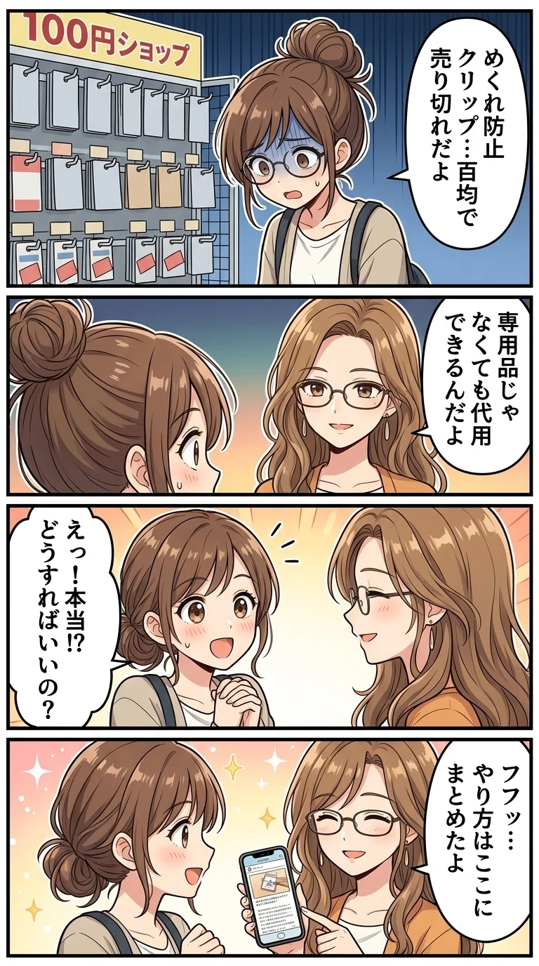 スカートめくれ防止クリップ 100均