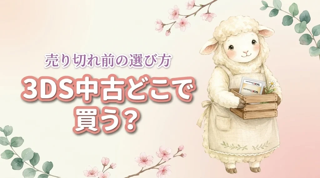 3ds 中古どこで買う？売り切れ前に知りたい購入先の選び方
