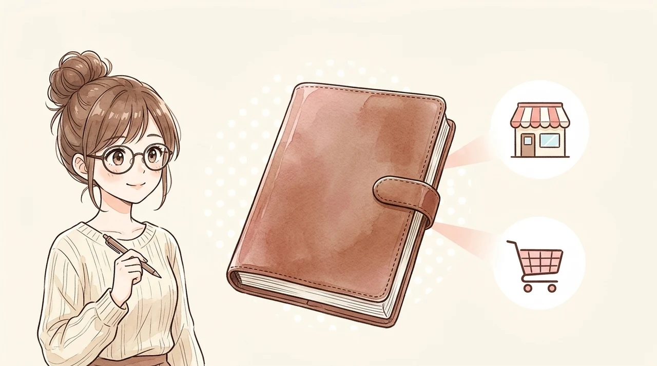 手帳のおすすめ購入先のイメージ画像（すぐ欲しい人・安く買いたい人・こだわりたい人）