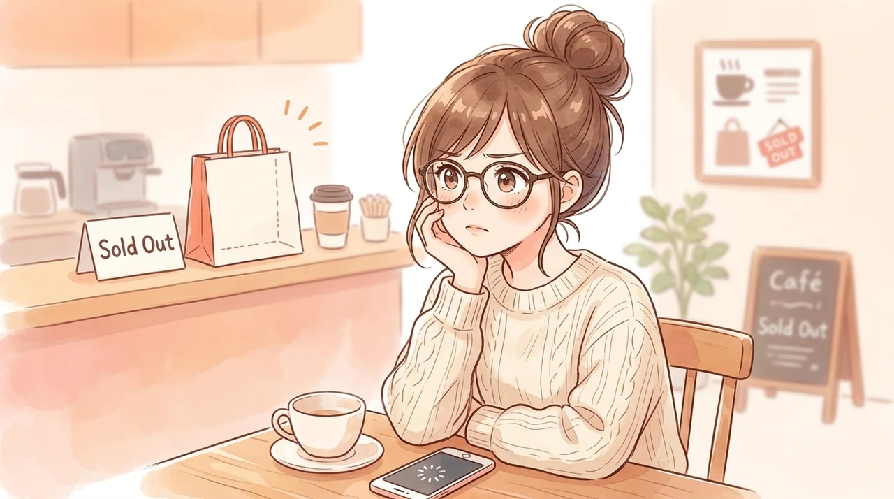コメダ福袋2027の売り切れ対策のイメージ画像（予約開始日に店舗へ行く・公式オンラインショップをチェック・キャンセル分の再販を狙う）